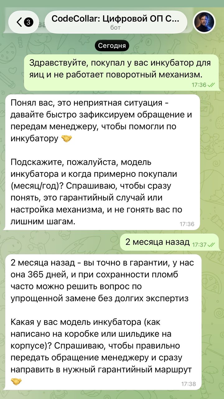 Пример работы: Дипломат